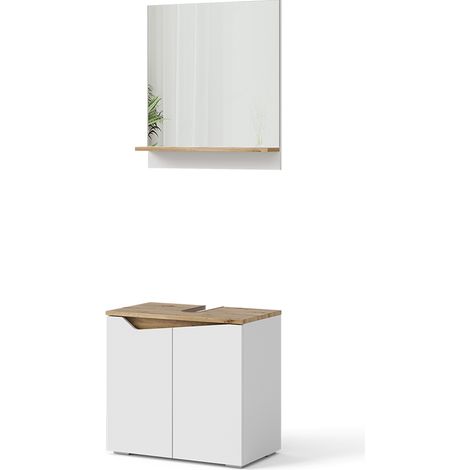 Conjunto de muebles de baño Marelle, Blanco, 2 piezas, Vicco