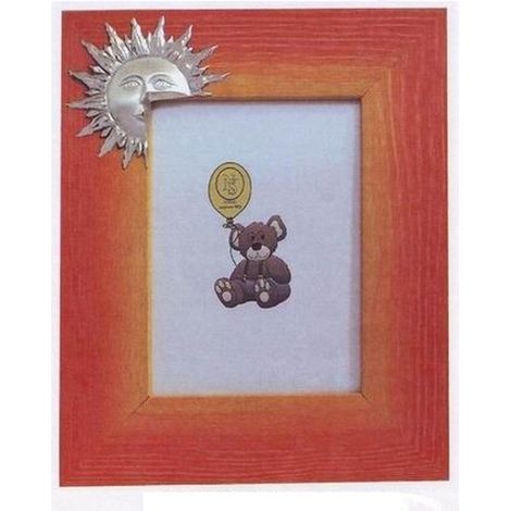 Cornice Portafoto da appoggio in Legno e Argento con Sole 13 x 18 cm (1/3)