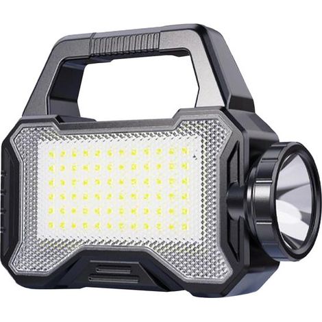 Torcia a LED ricaricabile per campeggio, torcia a LED portatile, ad energia solare, torcia di emergenza, luce, portatile, luce da lavoro, ricaricabile, per campeggio, escursionismo (1/5)