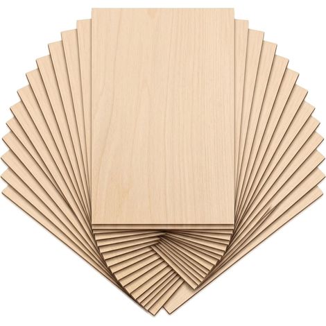 20 Pièces Contreplaqué 2mm,100x150x2 mm Plaques en Bois Panneaux de Contreplaqué pour l'artisanat, la Découpe du Bois,le Modélisme (1/5)