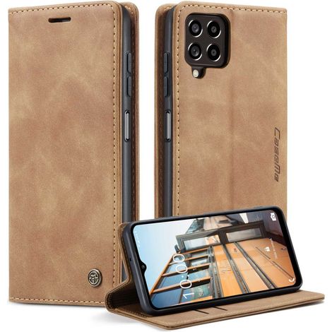 Étui portefeuille en cuir marron Caseme pour Samsung Galaxy M33 5G (1/5)