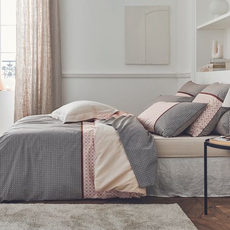 Housse de couette en percale Naturel 140x200 cm