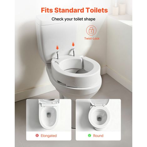 Rehausseur de Toilette Capacité de Charge 136 - 08 kg (1/5)