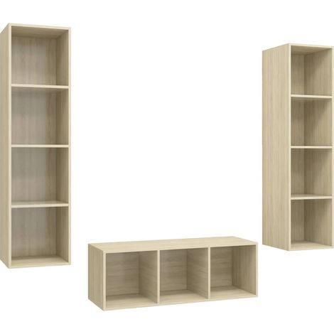 Maison Exclusive - Juego de muebles de salón 3 pzas madera ingeni (1/5)