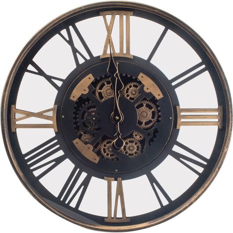 Orologio da parete decorativo vintage con ingranaggi industriali per casa e ufficio