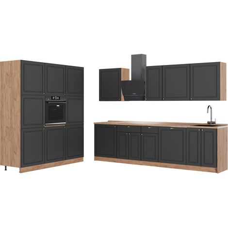 Cucina componibile Fame-Line, Oro-antracite rustico/Rovere dorato, 460 cm, PL Rovere, Vicco (1/5)