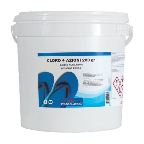MULTIAZIONE X PISCINA PASTIGLIE KG 10=50XGR 200 Piscina Semplice