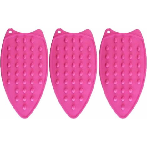 3PCS-Tapis de repassage. tapis de repassage en silicone. tapis de repassage à picots en relief pour éviter les brûlures (rouge rose)