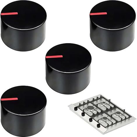 Gas Cooker Knobs, Gas Oven Knobs, Diameter 6 mm D-Axis Gas Hob Buttons, Stove Knob for Gas Cookers (1/5)
