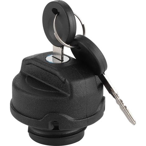 Bouchon de réservoir noir ABS verrouillable essence adapté pour Beetle/Polo/Caddy avec 2 clés (1/5)