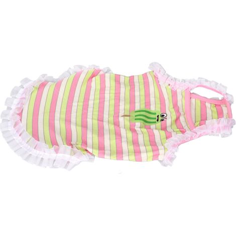 Jupe à bretelles respirante en dentelle pour chien et chat, idéale pour Noël, les mariages, les fêtes et le Nouvel An. Taille M. (1/5)
