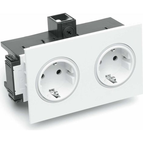 Rehau Steckdose 2-fach SIGNA IN rws BRK 2STD rws/rt
