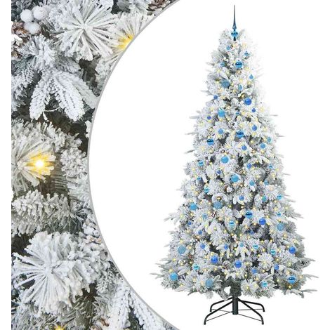Sapin de Noël,Arbre de Noël Artificiel à Branches Articulées Vert 240 cm CFW74951 (1/5)