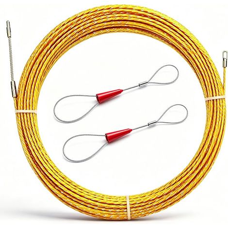 Tire-câble 10m 3.0mm 2 ressorts pour câblage  Rétractable, 2 ressorts guides, pour câbles et conduits (1/4)