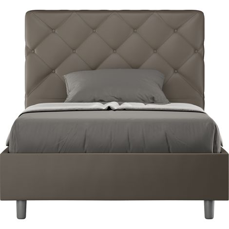 Letto Matrimoniale Francese 140x200 cm Senza Rete Priya Cappuccino (1/5)
