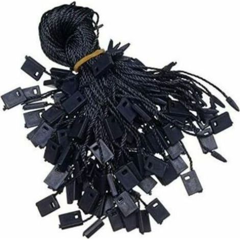 Lot de 1000 attaches en nylon pour étiquettes, vêtements, bagages, bijoux 18cm (Noir)