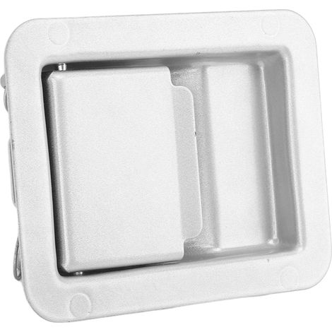 Loquet de poignée de boîte à outils pour camping-car, caravane, camion, 140 x 108 mm, verrouillage de porte intégré, couleur argent (1/5)