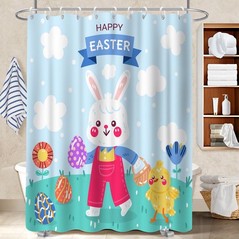 Voile de douche fluide en polyester 180x180 antifongique rideau imperméable pour nouvelle déco pour la rentrée (1/5)