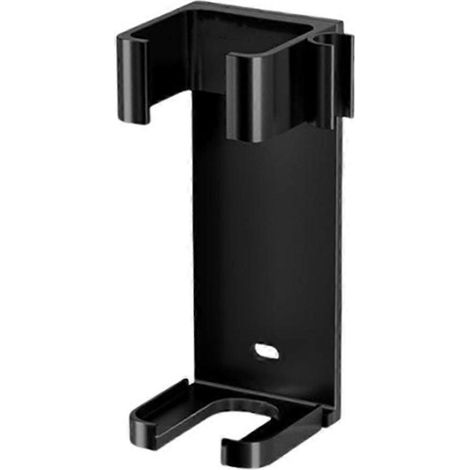 Support mural en aluminium pour fer à friser, avec rangement et organisateur, compatible avec différents fers à friser (noir). (1/5)
