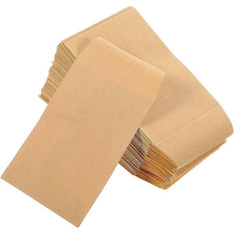 Enveloppes pour pièces de monnaie, petites enveloppes en papier kraft pour usage domestique, fermeture autocollante, format compact, lot de 50. (1/5)