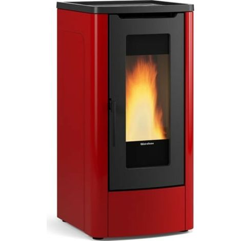 STUFA A PELLET 'DAHIANA 5.0' 10 kW - colore bordeaux