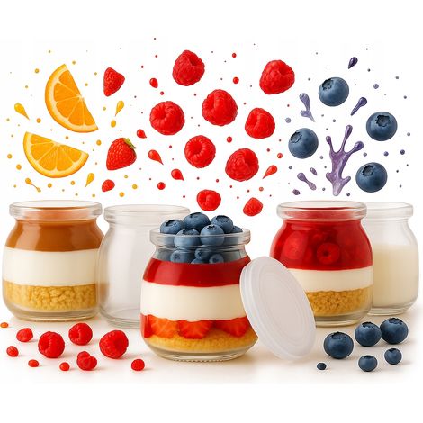5x CONTENITORI PER DESSERT 100 ml BARATTOLO IN VETRO PER DESSERT Tazza da dessert (1/5)