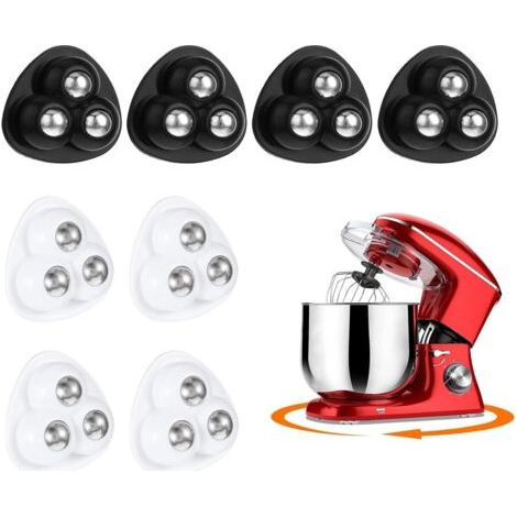 Juego de 8 ruedas autoadhesivas, mini ruedas, ruedas giratorias universales de 360°, pequeñas ruedas giratorias adhesivas para muebles pequeños, electrodomésticos, contenedores y cajas. (1/5)
