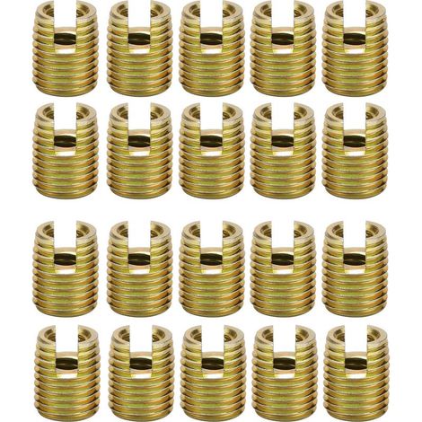 20 pièces d'inserts filetés autotaraudeurs en acier au carbone 302 (intérieur M50,8 extérieur M81,0) (1/5)
