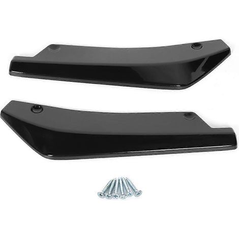 Aileron arrière universel modifié, cache de protection noir brillant pour pare-chocs arrière, diffuseur, séparateur, déflecteur (1/4)