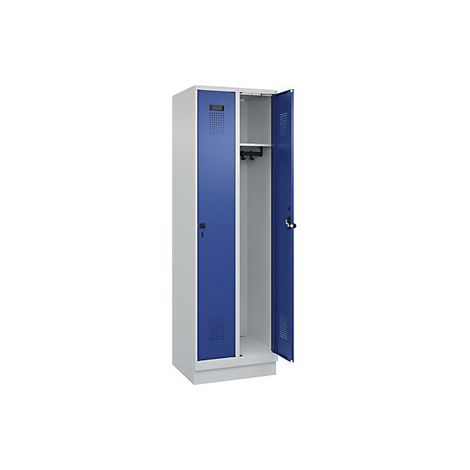 C+P  Armadietto Evolo PLUS  2 scomparti  grigio chiaro / blu