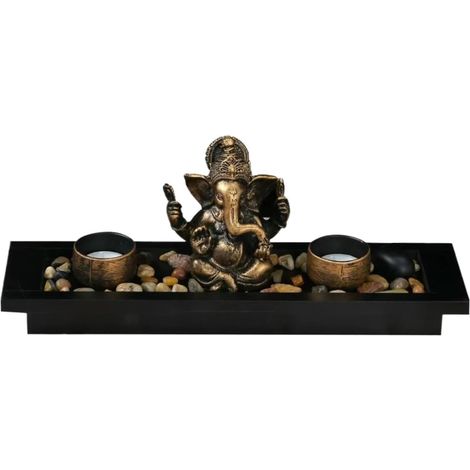 Ganesh Porte-Bougie Chauffe-Plat Statue Décorative Du Dieu Éléphant En Décorations Ganesh En Résine Pour décoration bohème de maison café salon chambre espace méditation studio yoga (1/5)