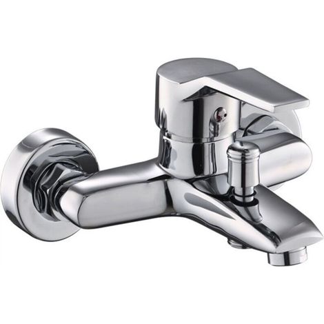 Robinet mitigeur de douche, mitigeur de douche mural, en cuivre, eau chaude et froide, en céramique, mitigeur de douche mural, mitigeur de douche à levier unique, robinet de douche (1/4)