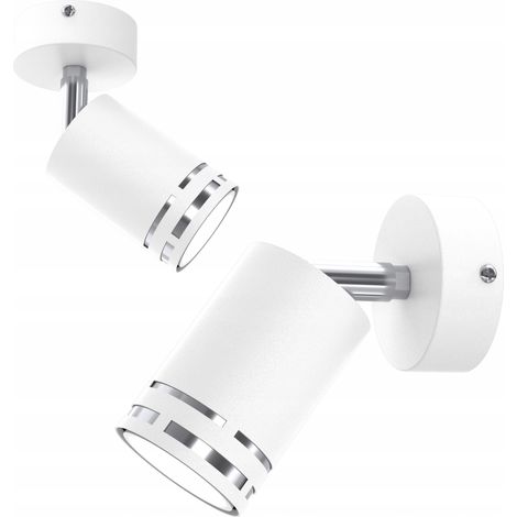 Aplique de pared, lámpara de techo, cromo blanco, móvil, LED GX53, lámpara pulida (1/5)
