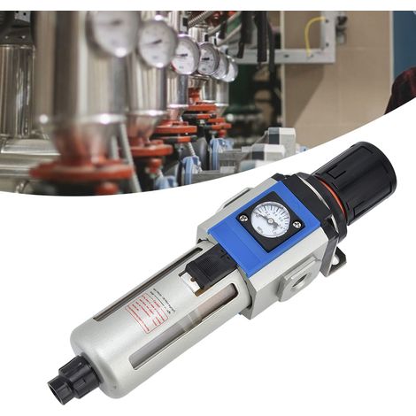 Filtre à air compresseur régulateur de pression séparateur eau-huile avec manomètre GFR300-15 (1/5)