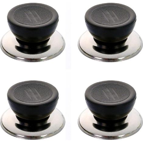4 Picesbouton De Couvercle De Casseroleremplacer Le Boutonpoigne Du Couverclele Noirpour Poignes De Vouvercle En Verre (1/5)