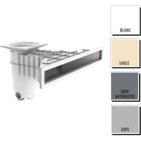 Weltico – Skimmer de piscine miroir 753mm – Compatible béton liner – Finition haut de gamme – Raccordement mâle 2"