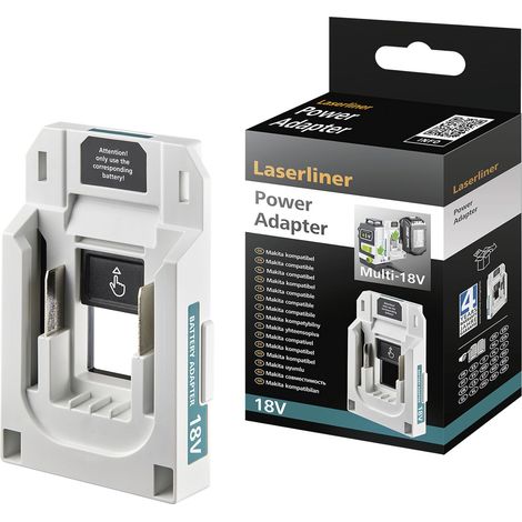 Laserliner PowerAdapter Batterieadapter Akkuadapter für Makita 18V, IP54, 90 g, passend für BL 1820B/1830B/1840B/1850B (1/5)