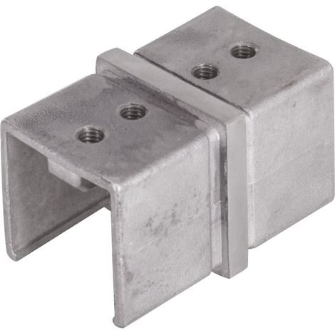 IAM DESIGN Verbinder für Nutrohr 40 x 40 x 1,5 mm, Edelstahl geschliffen V4A