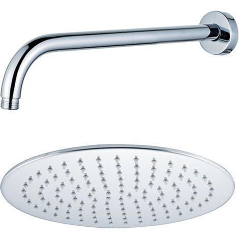FugaFlow Eccelente Acces Douche de tête - 25cm - ronde - bras mural 35cm - chrome