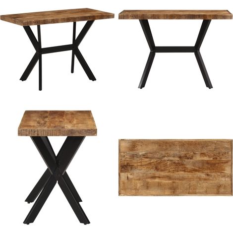 Table à manger 110x55x75 cm bois de manguier massif - Table À Manger Industrielle - Table À Manger Bois Massif - Table À Manger Design - Table À Manger Rustique - Table À Manger Moderne - Home & Livin (1/5)