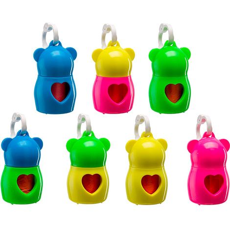 Ferplast DUDU' CLASSIC Porte-sachets hygiéniques pour chiens. 20 sachets inclus.. Variante DUDU' CLASSIC - Misure: Ø 5.5 x 9 cm - Coloris assortis (1/4)