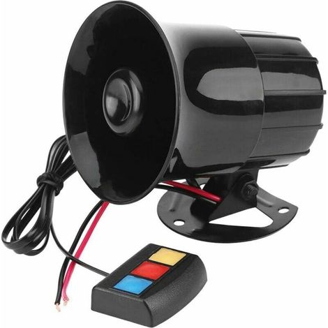 Car/Motorcycle Horn - Powerful 12V 30W Alarm Siren with 3 Speakers. (1/5)