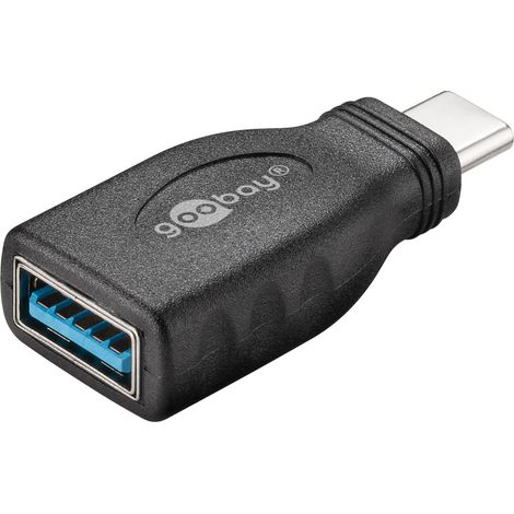 45395 Adaptateur USB 3.0 Type C Goobay vers USB Type A OTG (Noir) (1/2)