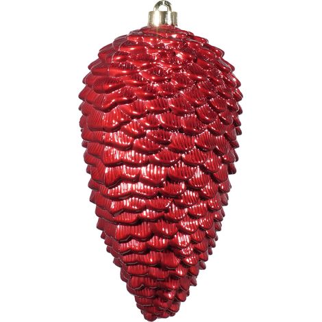 ARPIMEX Decorazione di Natale Pigna 13 x 25 Cm Plastica Rosso