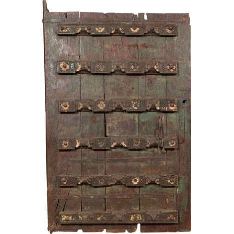 Solid wood and iron door for interior or exterior use, old and antique medieval sliding (1/5)