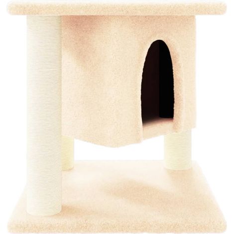 Albero per Gatti con Tiragraffi in Sisal Crema 37 cm vidaXL (1/5)