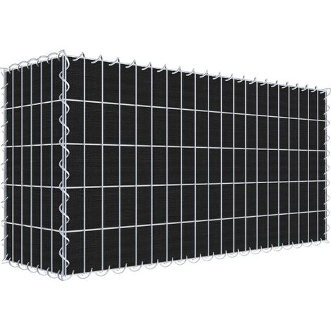 Gabiondeco - Gabion a végétaliser avec toile non-tissée 100 cm x 50 cm x 30 cm (L x H x P). maille 5 cm x 10 cm. spirale - Made in Germany (1/3)