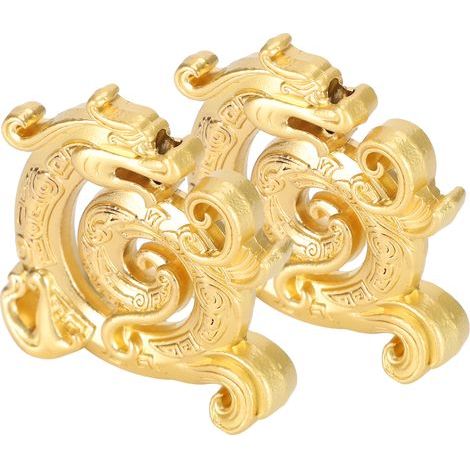 2 Pièces Porte-Encens Dragon Alliage pour Méditation Yoga, Brûleur à Bâtons Santal (Doré) (1/5)