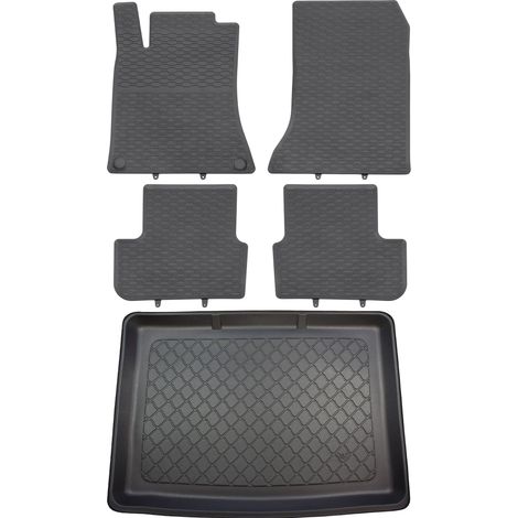 Juego de alfombrillas de goma para coche y alfombrilla para maletero para Mercedes Clase B W246 (de octubre de 2011 a diciembre de 2018).