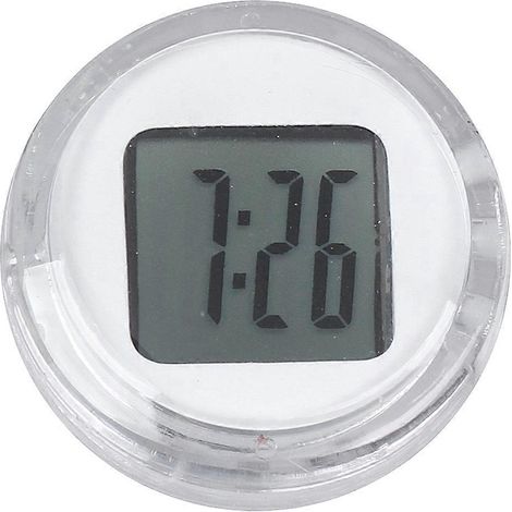Horloge numérique étanche et auto-adhésive pour moto, compatible avec tous les tableaux de bord de voiture et décoration intérieure (blanche)-3X3X1CM-White